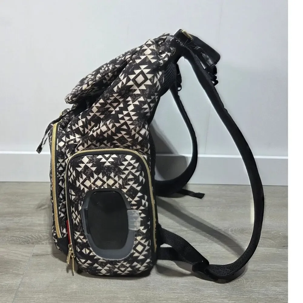 Fisher-Price Shilon Southwest Black & White 3 Piece Diaper Bag Backpack - Picture 3 of 12